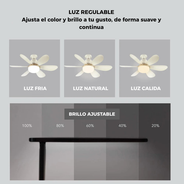 Ventilador de Techo con Luz LED - LUMIFAN -