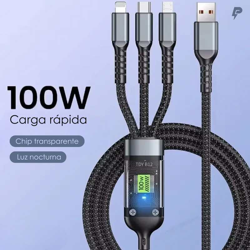 Cable de carga rápida Powernest 3 en 1